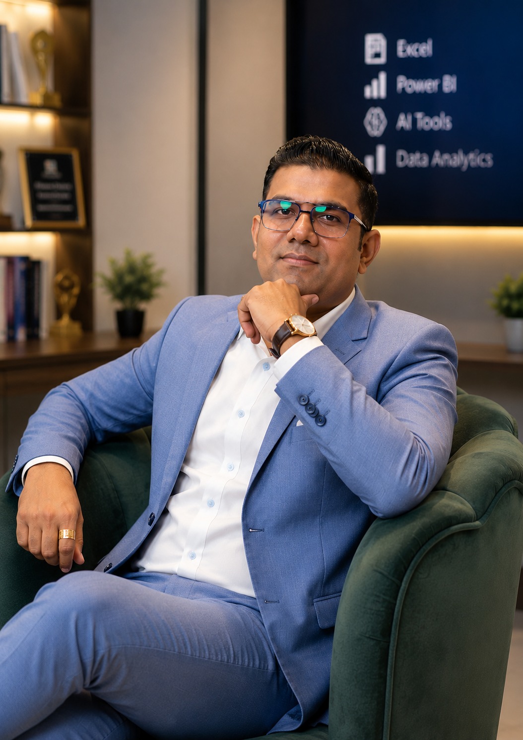 Raj Singh, Microsoft Certified Trainer, seated in his training studio